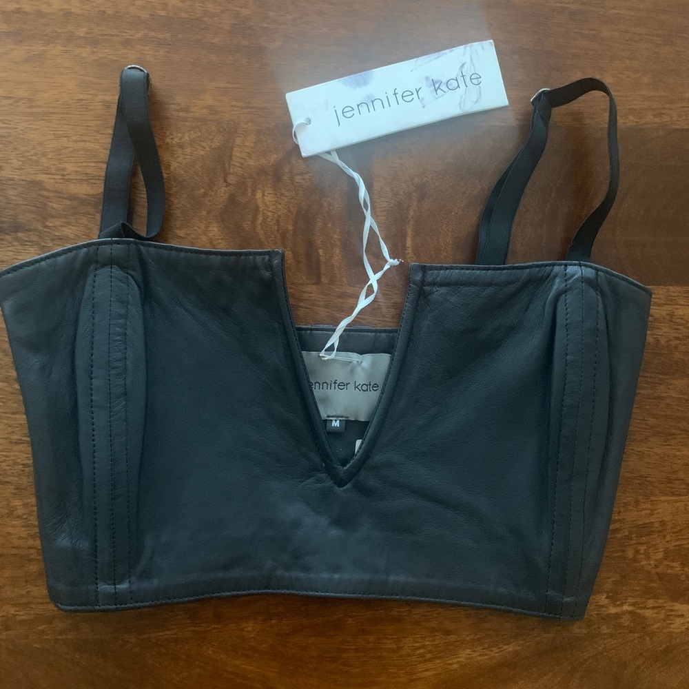 Jennifer Kate leather bralette
